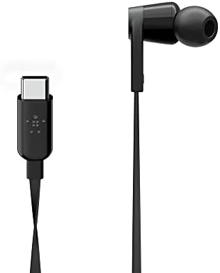 Belkin Sound Form USB-C Wired Earbuds – Premium In-Ear Earphones with Microphone for i Phone 15, i Pad Mini, Galaxy S24, Google Pixel & Android – Noise-Isolating, Sweat-Resistant Design for Ultimate Audio Performance – Black – Seamless Connectivity & Comfort