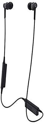 Audio-Technica ATH-CKR35 BTBK Bluetooth Wireless In-Ear Headphones – Premium Sound Isolation with In-Line Mic & Control, Ergonomic Comfort for Music & Calls, Versatile Compatibility, Sleek Black Design, Perfect for Active Lifestyles and Daily Use