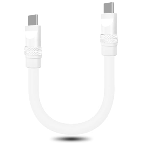 Ultra-Compact 240 W USB C Charging Cable – Sleek 4-Inch Power Bank Connector for i Phone 15/16 & Samsung Galaxy – Durable Tangle-Free Design for Effortless Portability – Essential Travel Accessory for Fast On-the-Go Charging Needs
