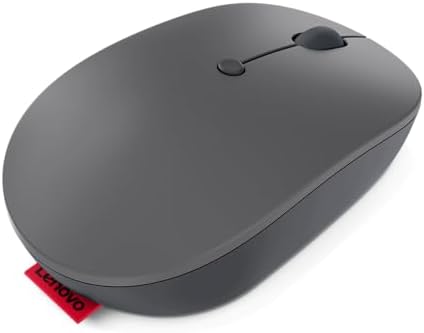 Lenovo Go Multi-Device Wireless Mouse – Versatile Dual Connectivity Bluetooth Optical Mouse with USB-C Rechargeable Battery, Adjustable DPI, Qi Charging, and Ambidextrous Design in Sleek Grey – Perfect for Multitaskers and Professionals