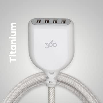 Transform Your Charging Routine with the 360 Electrical Habitat 4.8 A 6 ft USB Extension Cord – Versatile 4-Port Power Hub Ideal for i Phone, Android Devices, and Tablets – Stylishly Braided in Eye-Catching Poppy Fields – Fast Charging Capabilities with Superior Device Compatibility for an Organized, Tangle-Free Setup