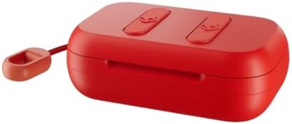 Skullcandy Dime Wireless Earbuds – Sweat-Resistant In-Ear Headphones with 12-Hour Battery Life, Built-in Microphone, and Universal Bluetooth Compatibility – Stylish Red Design for Active Lifestyles