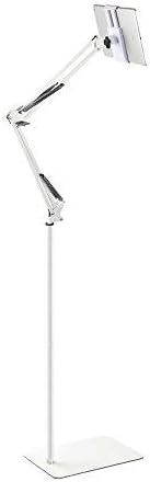 Universal Adjustable Tablet Floor Stand – Versatile 360-Degree Rotating Metal Holder for i Pads, i Phones, and Kindles (4.5-12.9″) – Optimize Your Workspace with a Sturdy, Lightweight Design for Effortless Hands-Free Viewing in Any Setting