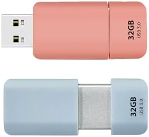 GIGASTONE 16 GB Dual Flash Drive Pack – Ultra-Fast 2-in-1 USB 3.2 Gen 1 with Type-A & Type-C Connectors for Seamless Data Transfer Across Smartphones, PCs, Macs, and More – Plug & Play Design with 100 MB/s Speed and Compact Cap for Easy Portability – Perfect for Students and Professionals