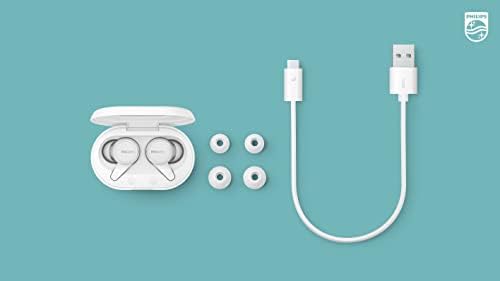 Philips T1207 True Wireless Earbuds – 18-Hour Playtime, IPX4 Water-Resistant Design for Active Lifestyles, Superior Comfort, and Effortless Bluetooth Connectivity in Stylish Teal