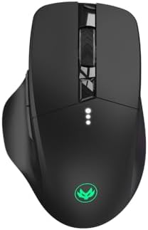 Rechargeable 2.4 GHz Wireless Optical Mouse with 3200 DPI – Ergonomic Design & Silent Clicking for Seamless Productivity on Laptop & PC – Long Battery Life & Compact USB Receiver for Enhanced Compatibility