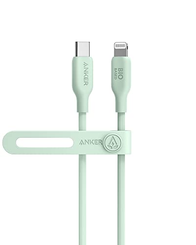Anker 6 FT USB C to Lightning Cable – MFi Certified, Eco-Friendly Bio-Based Charging Cord for i Phone 14 and More – Stylish Purple Design for Enhanced Durability and Fast Data Transfer – Perfect for Home and Office Use