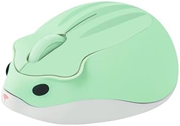 Adorable CHUYI Hamster Wireless Silent Mouse – 1200 DPI Lightweight Cordless Computer Mouse for Kids, Perfect Gift for Home, School & Travel – Fun & Functional Design in Light Blue