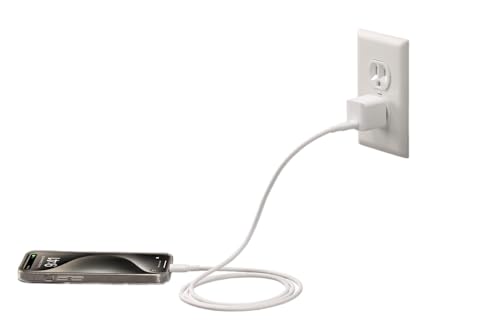 AT&T 6 ft Braided USB-C Charging Cable – Durable & Tangle-Free Cord for Fast Data Transfer and Universal Device Compatibility – Ideal for Phones, Tablets, and Laptops – Includes Warranty for Enhanced Reliability – Sleek Black Design