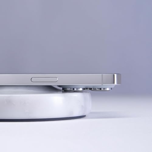 Elevate Your Charging Experience with the Einova Dual Classic Stone – Luxurious Wireless Charging Pad in Genuine Black Marquina Marble, Handcrafted in Italy, Featuring a 6 ft Integrated USB-C Cable for Fast Charging of Smartphones, Wireless Earbuds, and Smartwatches – Unmatched Aesthetics and Broad Compatibility for Qi-Enabled Devices