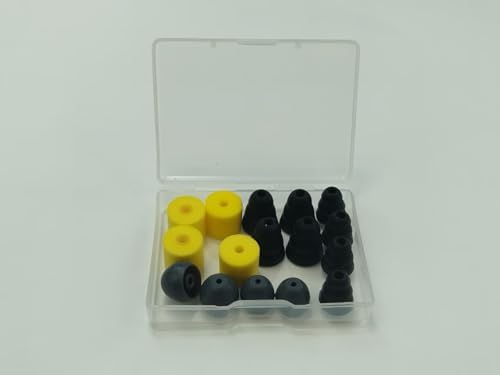 Premium Yellow Memory Foam Ear Tips for Shure SE Models – 8-Pair Replacement Set for Enhanced Sound Isolation and Comfort – Compatible with SSE110, SE112, SE215, SE310, SE425, SE846 – Elevate Your Audio Experience with Superior Fit and Durability