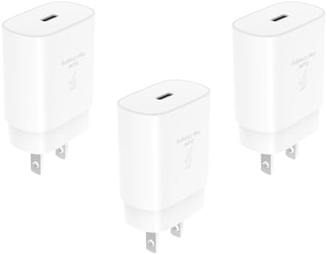 Rapid 25 W USB-C Wall Charger for Samsung Galaxy Devices – High-Speed Type-C Power Adapter with 6.6 ft Extended Charging Cable for Ultimate Flexibility and Device Compatibility – Ideal for S24 Series, S23 Ultra, S22, S21, S20, and Note Lineup