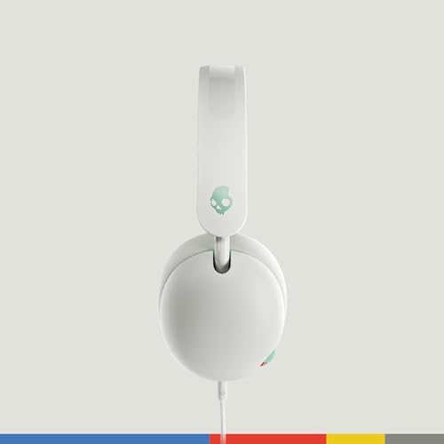 Skullcandy Grom Kids Over-Ear Headphones in Seafoam – Safe Volume-Limiting Sound for Young Ears, Ergonomic Foldable Design for Hassle-Free Travel, Built-in Mic for Gaming & Calls, Perfect for Ages 6+