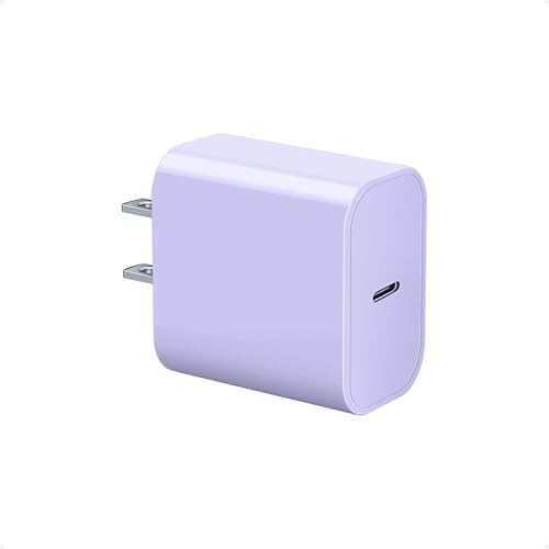 20 W USB C Fast Charging Block 3-Pack for Apple Devices – Compact Wall Adapter for i Phone 11-16, Apple Watch & i Pad – Sleek Purple Design for Enhanced Portability and Efficiency – Universal Compatibility for Optimal Performance
