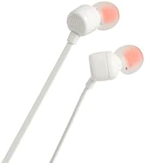 Experience the Ultimate Sound with JBL Tune 110 In-Ear Headphones – Lightweight, Pure Bass Earbuds Featuring Tangle-Free Cable and One-Button Control in Elegant White Finish for Comfort and Versatile Device Compatibility