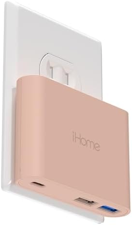 i Home 32 W AC Pro Multi-Port USB Wall Charger Block – Fast Charging Station with 1 USB-C and 2 USB-A Ports for Universal Device Compatibility – Compact, Efficient Power Hub for Home, Office, and Travel