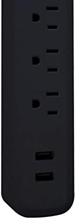 Globe Electric Designer Series 3-Outlet Power Strip in Chic Rose Finish – Stylish Surge Protector with Enhanced Compatibility and Fast Charging for Modern Homes and Offices