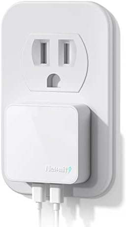 Nekmit 40 W Dual Port USB C Wall Charger – Fast Charging Adapter for i Phone 14/14 Pro/Pro Max, Galaxy, Mac Book Air & More – Slim, Portable Design with Enhanced Compatibility and Safety Features for Home, Office, and Travel