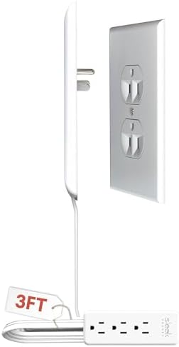 Revolutionize Your Space with the Sleek Socket Ultra-Thin Outlet Concealer & Cord Management Kit – Stylish Flat Extension Cord Power Strip for Clutter-Free Homes, Perfect for Enhancing Aesthetics and Functionality in Any Room