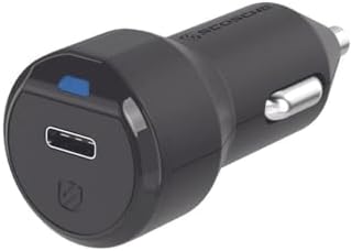 Scosche CPDC203 Power Volt 20 W Fast Car Charger with 3-Foot Adjustable Coiled Cable – Universal USB-C Compatibility, Power Delivery 3.0 for Rapid Charging of Smartphones, Tablets, and More – Compact and Efficient Travel Accessory