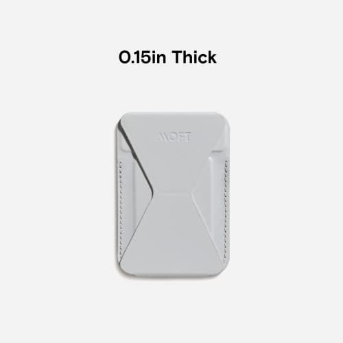 MOFT MagSafe Wallet Stand for iPhone 16/15/14/13/12 Series MagSafe Compatible Phone Stand with 3 Viewing Angles (Cool Gray) – Enhanced Compatibility and Speed