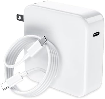 High-Performance 100 W USB-C Charger with 6 ft Cable – Rapid Charging for Mac Book Pro, Air, i Pad Pro & All USB-C Devices, Ultra-Compatible Power Adapter for Home, Office & Travel