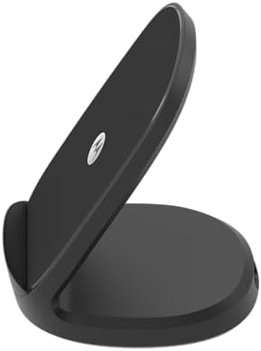 Motorola SJW202-EU 15 W Wireless Charger – Ultra-Fast Charging with Ergonomic Phone Stand for Enhanced Device Compatibility and Safety Features