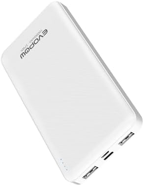 Ultra-Slim 10,000 m Ah Dual-Pack Portable Charger – 15 W Fast Charging Power Bank with USB-C Compatibility for i Phone, Samsung, Pixel & More – Effortless Mobility & Reliable Power Solutions