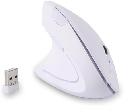 Ergonomic Left-Handed Wireless Mouse – Sleek Pink 2.4 GHz Vertical Design with Customizable DPI, Quiet Click, and 6 Buttons for Enhanced Comfort and Productivity on Laptops and Desktops