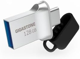 GIGASTONE Z30 128 GB Flash Drive 5-Pack – Ultra-Fast USB 3.2 Gen 1 with 100 MB/s Speed, Sleek Carbon Fiber Finish, Push-Pull Design, Keychain-Compatible for Effortless Data Transfer & Backup Across PC, Mac, TV, & Car Devices