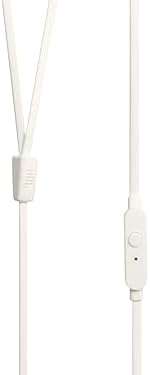 Experience the Ultimate Sound with JBL Tune 110 In-Ear Headphones – Lightweight, Pure Bass Earbuds Featuring Tangle-Free Cable and One-Button Control in Elegant White Finish for Comfort and Versatile Device Compatibility
