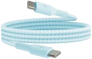 Transform Your Charging Experience with the Belkin Boost Charge 2 M Braided USB-C to USB-C Cable in Stylish Pink – Fast, Durable, and Perfectly Compatible with i Phone 16, Galaxy S25, and More Devices!