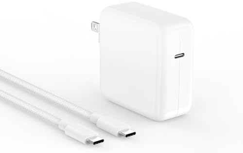 High-Performance 100 W USB-C Charger for Mac Book Pro & Air | Compact, Efficient Power Adapter with 6.6 FT Braided Cable | Compatible with M1, M2, M3, M4 Models | Original Quality Enhances Battery Longevity | Advanced Safety Features & 12-Month Assurance | Rapid Charging for All USB-C Devices