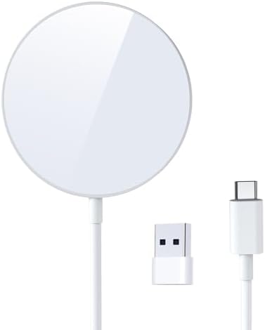 Enhance Your Charging Experience with the Premium 15 W Mag Safe Wireless Charger – LCD Display, Magnetic Fast Charging Pad for i Phone 12-16 Series, Sleek Glass Design, USB-C Port, Perfect for On-the-Go Power Solutions