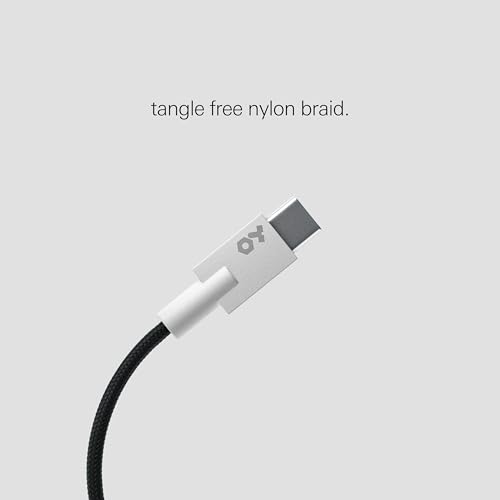 Teenage Engineering 750 mm USB-C to C Textile Cable – Fast Charging & 10 Gbps Data Transfer, Durable Tangle-Free Design for Enhanced Device Compatibility, Lightweight Aesthetic Tech Accessory for Home, Office & Travel Use