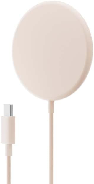 Sleek Pink Qi Wireless Charger – Fast 15 W Charging Pad for i Phone 16/15/14/13/12 & Samsung Galaxy – Portable Fast Charging Solution for Apple & Android Devices – Enhance Your Charging Experience Anywhere