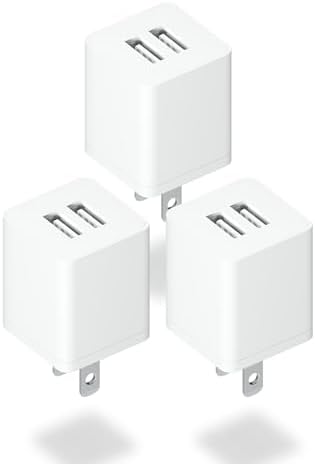 Compact Dual USB-A Fast Charging Block – Lightweight 5 V 2.1 A Wall Charger for i Phone, Android, PS4, Kindle & More – Safe Overcharge Protection for Efficient On-the-Go Power Solutions