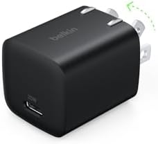 Belkin 25 W Dual USB-C Charger Block with Premium Cable – Ultra-Fast PD3.0 & PPS Charging for i Phone 16, Galaxy S25, Google Pixel 9 & More – Compact Wall Adapter for Ultimate Portability and Device Compatibility