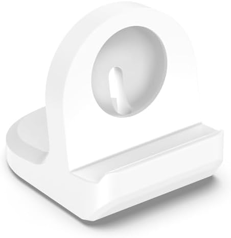 Elegant White Charging Dock for Google Pixel Watch 3/2 – Effortless Cable Management for a Neat Nightstand – Sturdy Silicone Base for Ultimate Stability – Rapid Type-C Charging for Hassle-Free Overnight Power – Perfect Addition for an Organized Lifestyle and Enhanced Smartwatch Accessibility