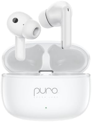 Puro Quiet-Air True Wireless Earbuds: Advanced Active Noise Cancellation with Safe Volume Limiting for All Ages, Ergonomic and Lightweight Design for Ultimate Comfort, Exceptional Call Clarity, and Effortless Device Connectivity for a Premium Audio Experience