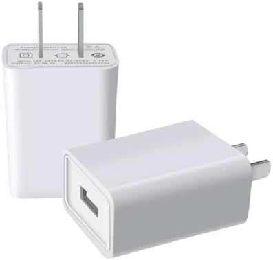 High-Speed Dual USB Wall Charger by FOBSUNLAND® – 5 V 2 A AC Power Adapter for i Phone, i Pad, Samsung, Kindle & More (White, 2-Pack) – Ultimate Compatibility & Travel Convenience with Safety Features