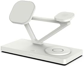 Revolutionize Your Charging Routine with the All-in-One Magnetic Wireless Charger: 3-in-1 Travel Station for i Phone 15, 14, 13, 12 Pro – Effortless Power for Apple Watch Series & Air Pods 3, 2, Pro (T216 White) – Ultimate Fast Charging Solution for On-the-Go Apple Users