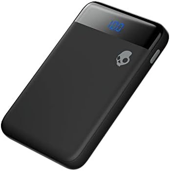 Skullcandy Stash Mini 5000 m Ah Portable Charger – Ultra-Lightweight Power Bank with 12 W USB A & USB C Ports, Bonus Dual Charging Cable, Stylish Moss Finish – Perfect for Travel, Outdoor Adventures, and Daily Use