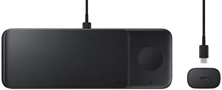 Samsung Wireless Charger Trio – Ultra-Fast Qi Charging Hub for Galaxy & Apple Devices – Streamlined Power Solution for Phones, Buds, and Watches – Elegant White Design for a Tidy Space – Multi-Device Charging Efficiency & Enhanced Compatibility