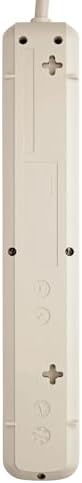 Tripp Lite 7-Outlet Surge Protector Power Strip with 6 Right Angle & 1 Transformer Outlet – 4 ft Durable Cord, Lifetime Warranty & $25 K Equipment Insurance for Enhanced Device Safety – Ideal for Home & Office Use in Light Gray Finish