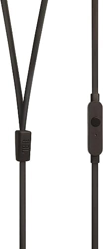 Transform Your Listening Journey with JBL Tune 110 Wired In-Ear Headphones – Exceptional Sound Clarity, Comfortable Fit, and Elegant Black Velvet Storage Pouch for Seamless Compatibility with i Phones & Android Devices Featuring 3.5 mm Port – Ideal for Music Enthusiasts and Active Lifestyles