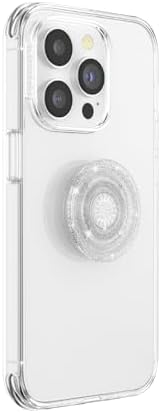 Mag Safe-Compatible Glitter Pop Socket Phone Grip & Stand – Stylish Clear Kickstand for Secure Wireless Charging and Effortless Media Viewing, Essential Cute Accessory for Enhanced Mobile Experience