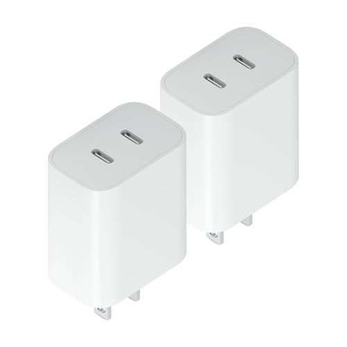 Elevate Your Charging Game with the 3-Pack Premium Dual PD Port USB C Charger Block – Compact & High-Speed Travel Power Adapter for i Phone, i Pad, Galaxy, Pixel & More – Dual Device Fast Charging Solution for On-the-Go Professionals