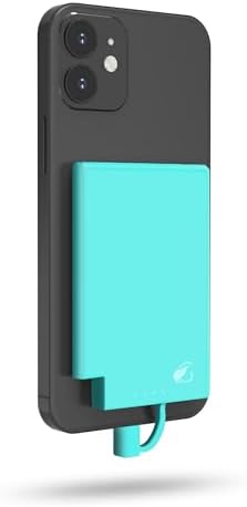 Magnetic Ultra-Slim 5000 m Ah Power Bank with Integrated USB-C Cable – Lightweight Travel Charger for i Phone 15 & Android Devices, TSA Compliant, Effortless Charging with Adhesive Magnet for Ultimate Convenience