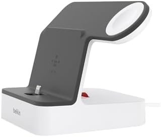 Ultimate Belkin Magnetic 2-in-1 Lightning Charging Dock for i Phone & Apple Watch – Fast, Secure, and Stylish Charging Solution in Sleek Black for Tech-Savvy Users